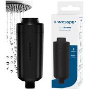 Wessper AWF-SWR-P-ANM-W FITaqua, KDF, 1/2 filetage, filtre de douche contre le calcaire et le chlore. Réduit la chute des cheveux et la réticulation de la peau, bien-être,