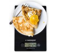 WESSPER Balance numérique professionnelle Balance électronique, balance de cuisine avec écran LCD-une précision miraculeuse jusqu'à 1g