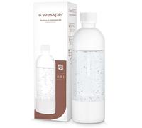 Wessper Bouteille d'eau, Bouteille en Pet de Haute Qualité d'un 800ml Bouteilles de Gazéification | Compatible Avec Le Cylindre de Co en Plastique Recyclé | Bouteille Sans-Bpa | 0,8L Blanc