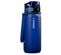 Wessper Bouteille d'Eau de Motivation, Gourde d'Eau de Sport sans BPA en Tritan 500 ml, Bouteille sportive avec Marqueur de Temps pour vélo, école, Enfant, Bleu