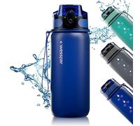 Wessper Bouteille d'eau Gourde Sport 500ml Litre Bleu Royal Bouteille Reutilisable en Tritan sans BPA | Water Bottle avec Filtre et Marqueur de Temps pour Fitness & Enfant & Adulte | Gourde Motivation