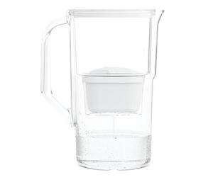 Wessper Carafe 2.5 L, Carafe Filtrante pour eau | Remplacement de Dafi Unimax Aquaphor A5 BRITA Maxtr PHILIPS AWP212/10 | Réduction du calcaire, du chlore | Carafe filtrante + filtre à eau | Blanco