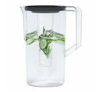 Wessper Carafe d'eau 3 litres avec Insert À Glace avec Compartiment À Glacons Carafe d'eau Transparente 100% sans BPA avec Couvercle