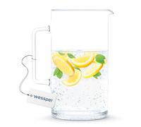 Wessper Carafe en Verre 3 L, Pichet en Verre Borosilicate pour Boissons Chaudes et Froides, Jus, Thé, Lait, Café, Vin