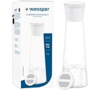 Wessper carafe en verre avec couvercle, carafe à eau, carafe en verre avec couvercle avec filtre à eau, carafe en verre 3 litres pour boissons à base de jus de fruits thé glacé eau froide