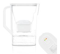 Wessper Carafe filtrante 2.7l, carafe eau filtrante avec compteur LED, carafes filtrantes porte de réfrigérateur, charbon filtre eau, carafe d'eau avec filtre, BPA FRE, Blanc
