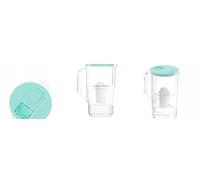 Wessper Carafe filtrante 3,3 litres avec compteur LED Classic Carafe filtrante compatible avec le filtre Brita Classic - menthe |10x filtres inclus