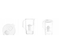 Wessper Carafe filtrante 3,3 litres avec compteur LED Classic Carafe filtrante compatible avec le filtre Brita Classic - blanc | 3x filtres inclus