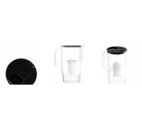 Wessper Carafe filtrante 3,3 litres avec compteur LED Classic Carafe filtrante compatible avec les filtres Brita Classic - noir | 12x filtres inclus