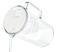 Wessper Carafe filtrante, Carafe eau filtrante avec indicateur LED, 3 l, Carafe avec cartouche filtrante, carafes filtrantes en verre, sans BPA "BPA FREE" - Blanc