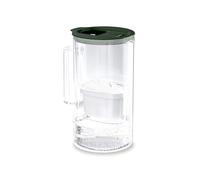 Wessper carafe filtrante d'eau avec compteur LED, 2 litres, carafe en verre, carafe eau compacte avec cartouche filtrante à charbon actif, sans BPA - Vert