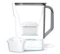Wessper Carafe filtrante eau 2,7L - Compatible avec Brita Maxtra - Pichet filtre eau avec 1 cartouche - Réduit Calcaire & Chlore - Noir