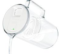 Wessper Carafe filtrante en verre 3 L avec indicateur manuel d'usure du filtre, Compatible avec Brita Maxtra, Maxtra +, | + Cartouche