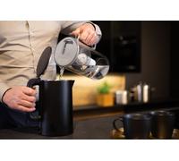 Wessper Carafe filtrante en verre 3 L Gris Compatible avec les cartouches filtrantes Brita Classic | 10 cartouches filtrantes incluses
