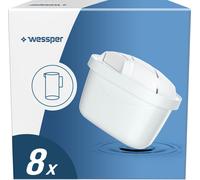 Wessper Cartouches filtrantes 8 pièces |Remplacement de Dafi Unimax Aquaphor A5 BRITA Maxtra+ PHILIPS AWP212/10 Cartouche filtrante|Réduit le chlore et le calcaire