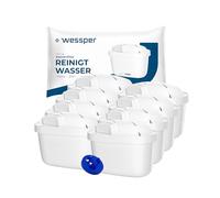 Wessper Cartouches Filtrantes Compatibles avec Brita Marella, Style, Elemaris Carafe | Remplacement de Filtres à eau Brita Maxtr Maxtra Plus | Lot de 8