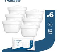 Wessper Cartouches filtrantes d'eau 6 pièces | Remplacement pour Dafi Unimax Aquaphor A5 BRITA Maxtra+ PHILIPS AWP212/10 Cartouche filtrante d'eau