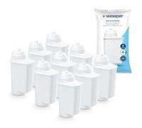 Wessper cartouches filtre à eau pour machine à café automatique 9 pièces - remplacement Brita Intenza TZ70003/TCZ7003 - compatible série EQ.3 EQ.5 EQ.6 EQ.9, Bosch, Neff, Gaggenau