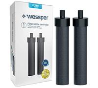 Wessper Clarti Filtre à Eau, Paquet de 2 Filtres pour les Gourdes de pour Réduire le Chlore, les Microparticules et Autres Substances qui Altèrent le Goût de l'eau du Robinet