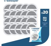 Wessper Classic Active Disc Cartouche filtrante | Remplacement pour Aquaphor Standard, Brita Classic, Dafi Classic Cartouche filtrante | Cartouche à charbon actif - 20x