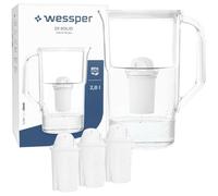Wessper D1 SOLID Carafe 2.8 L, Compatible avec Brita classic| Contient une carafe filtrante + un 4filtre à eau
