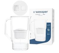 Wessper D1 SOLID Carafe 2.8 L, Compatible avec Brita Maxtra| Contient une carafe filtrante + un filtre à eau + Led computer