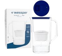 Wessper D1 SOLID Carafe 2.8 L, Compatible avec Brita Maxtra| Contient une carafe filtrante + un filtre à eau + Led computer
