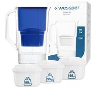 Wessper D1 SOLID Carafe 2.8 L, Compatible avec Brita Maxtra| Contient une carafe filtrante + un filtre à eau