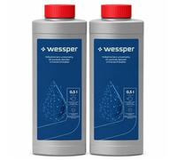 Wessper Détartrant machine à café 2x 500ml - Compatible avec Delonghi Bosch Senseo Nespresso Dolce Gusto Saeco Philips Krups