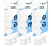 Wessper Détartrant Tablettes pour machine à café, Comprimés détartrants compatible avec Delonghi Saeco Senseo Siemens - 12x tablette