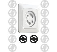 Wessper Fiche De Protection Pour Prise, Capuchon De Protection Contre Les Touches, Sécurité Enfants Pour Prises Et Bâtis De Prises En Blanc 12 Pcs.
