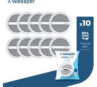 Wessper Filtre à eau 10 pièces, Filtre Disc Remplacement pour Aquaphor Standard, Brita Classic, Dafi Classic Cartouche filtrante, Charbon actif non tissé |