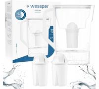 Wessper Filtre à eau blanc 2,7L incl.3 cartouches Aquaclassic