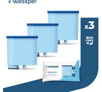 Wessper filtre à eau compatible avec Philips AquaClean CA6903/10 CA6903/22 CA6903 filtre anticalcaire, Aqua Clean cartouche filtrante pour Saeco et Philips pack de 3