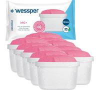 Wessper Filtre à eau Magnésium 10 pièces | Remplacement pour Dafi Unimax Aquaphor A5 BRITA Maxtra+ PHILIPS AWP212/10 Cartouche filtre à eau | Cartouche filtre à eau