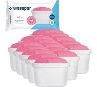 Wessper Filtre à eau Magnésium 15 pièces | Remplacement pour Dafi Unimax Aquaphor A5 BRITA Maxtra+ PHILIPS AWP212/10 Cartouche filtre à eau | Cartouche filtre à eau