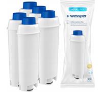 Wessper Filtre à eau Pour Machine à café Delonghi Dlsc002, Ser3017 & 5513292811 - Compatible Avec Les Séries Ecam, Esam, Etam (Pack de 5)