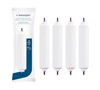 Wessper Filtre à eau pour réfrigérateur, cartouches filtrantes de rechange compatibles avec Samsung Side By Side, DA29-10105J, BOSCH, SIEMENS, LG, SMEG - lot de 4 pièces