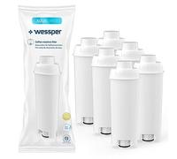 Wessper filtre eau Machine à café, Compatible avec Delonghi - Lot de 6, Blanc