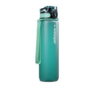 Wessper Gourde d'eau en Tritan 1l, Bouteille Motivante avec Temps Horaire, sans BPA, pour le vélo, l'école pour les Enfants, les Voyages Sportifs, Menthe