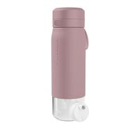 Wessper Gourde en verre borosilicate avec filtre Actitex Disc, 700 ml, rose - sans BPA, étanche, compatible lave-vaisselle - idéale pour plein air, sport et trajets