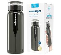 Wessper Gourde Filtrante 680ml Gris Bouteille d'eau en Tritan sans BPA avec Paille Filtrante | Bouteille Filtrante Avec Filtre Charbon Actif Réduit le Chlore & Autres Contaminants | Sport Water Bottle