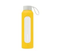Wessper Housse en Silicone pour Bouteille en Verre 0,5 L Type B1, Borosilicate - antidérapante, sans BPA - Jaune