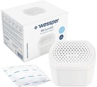 Wessper Humidity Killer, Déshumidificateur d'air, Stop à l'humidité avec sachet de recharge de granulés, Humidificateur d'intérieur, Rechargeable, réduit les moisissures et les odeurs blanc)