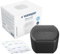 Wessper Killer d'humidité, Déshumidificateur Stop humidité avec sachet de recharge de granulés, Humidificateur d'ambiance, Rechargeable, réduit les moisissures et les odeurs (noir)