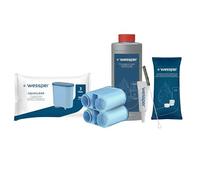Wessper Kit d'Entretien pour Philips & Saeco - 2x Filtres Compatibles avec AquaClean CA6903, Détartrant 500ml, 10x Pastilles, Graisse & Brosse - Nettoyage Machine à Café Automatique & Expresso