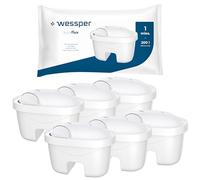 Wessper Lot de 6 cartouches de filtre à eau pour carafe à eau - Filtre à charbon actif avec imprégnation argentée - Filtre de rechange pour Laica Bi-Flux, Brita Maxtra, Dafi Ultimax
