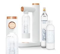 Wessper Machine à Eau Pétillante, gazéificateur d'eau, Machine a Eau Gazeuse, Machine a Soda Bouteille Gazeification | S1 Sodmarker avec 800ml Bouteille PET, Sans BPA et 1 Cylindre de CO2 60L | Blanc