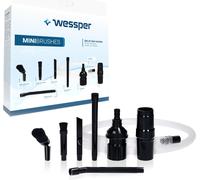 Wessper MiniBrush Jeu universel de ventouses miniatures conçu pour tous les aspirateurs avec un diamètre de tuyau de 30 mm - 38 mm (8 éléments)