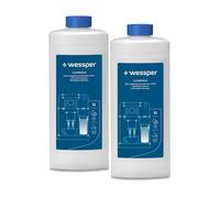 Wessper Nettoyant pour Machine à Café et Système de Lait [2x1L] - Universel Détergent pour Mousseurs à Lait, Élimine les Résidus de Lait, Compatible entre autres avec Jura, Delonghi